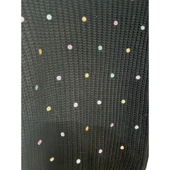 English Factory Black Pastel Embroidered Polka Dot Sweater Sz Small - Picture 4 of 6